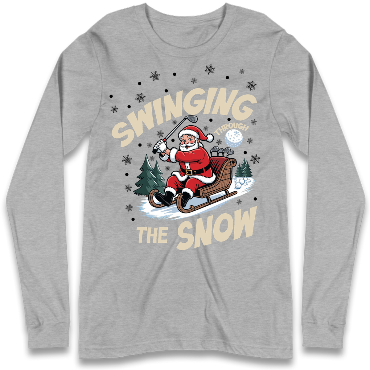 Christmas Golf Long Sleeve T-Shirt