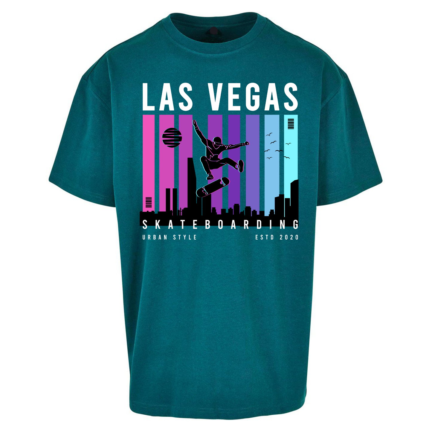 Las Vegas Skateboarding Oversized T Shirts