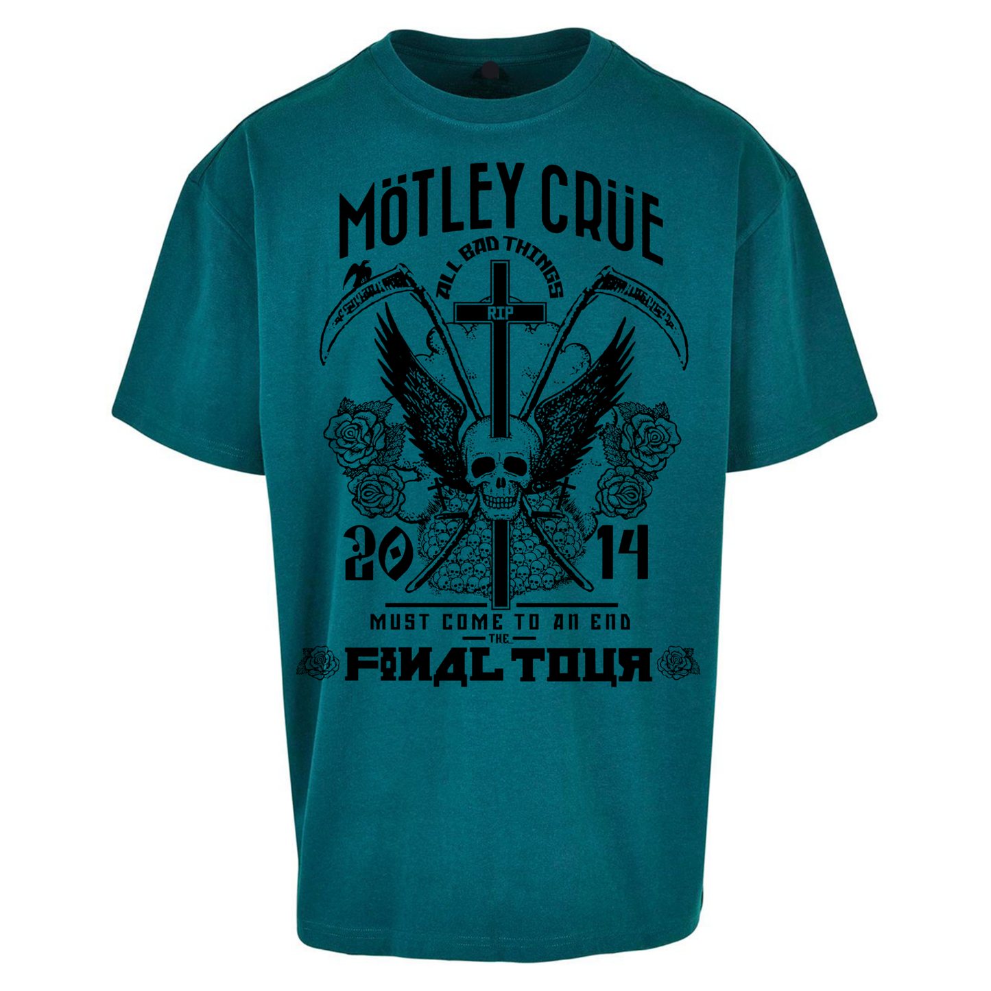 Motley Crue All Bad Things Oversized T Shirts