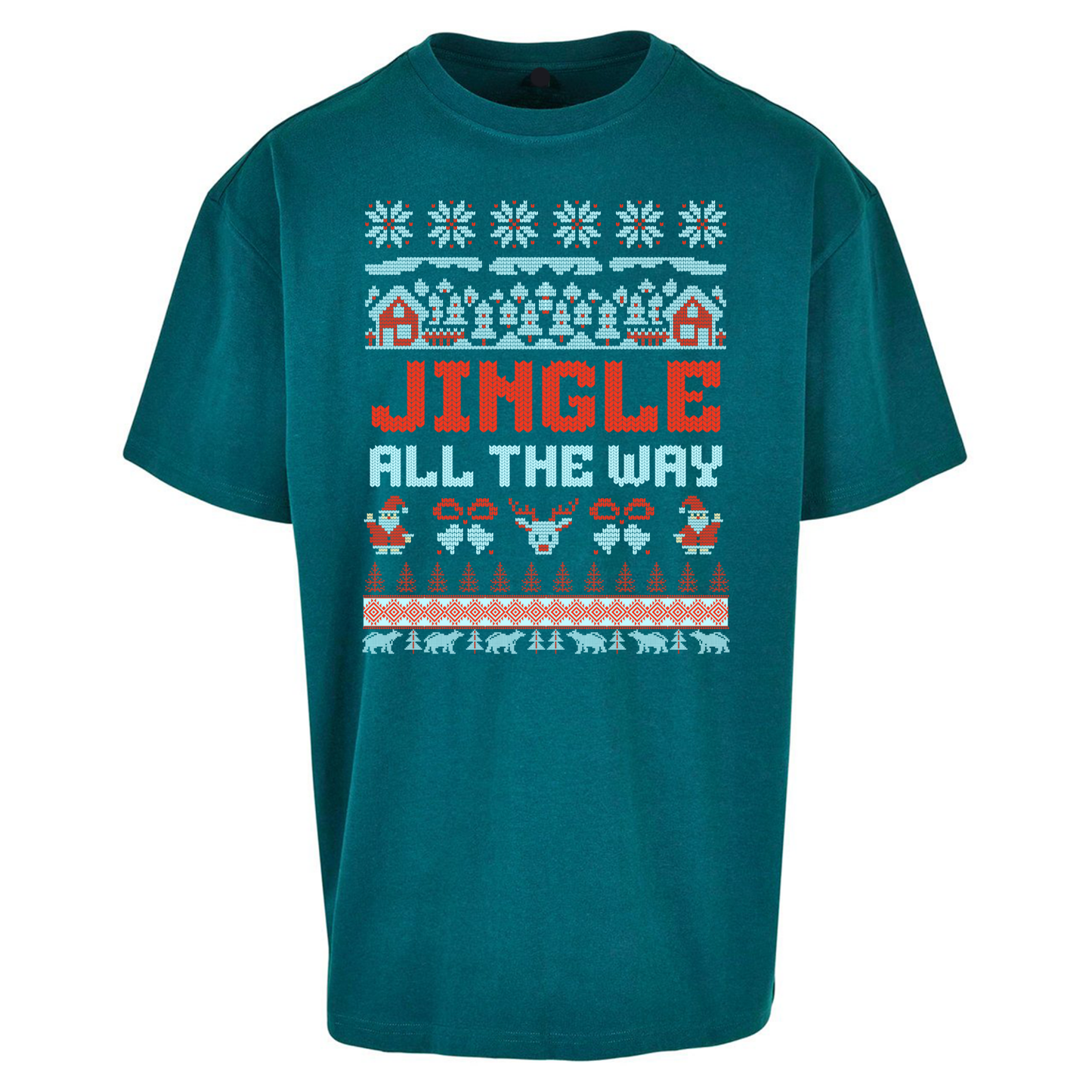 Jingle All The Way Christmas Oversized T Shirts