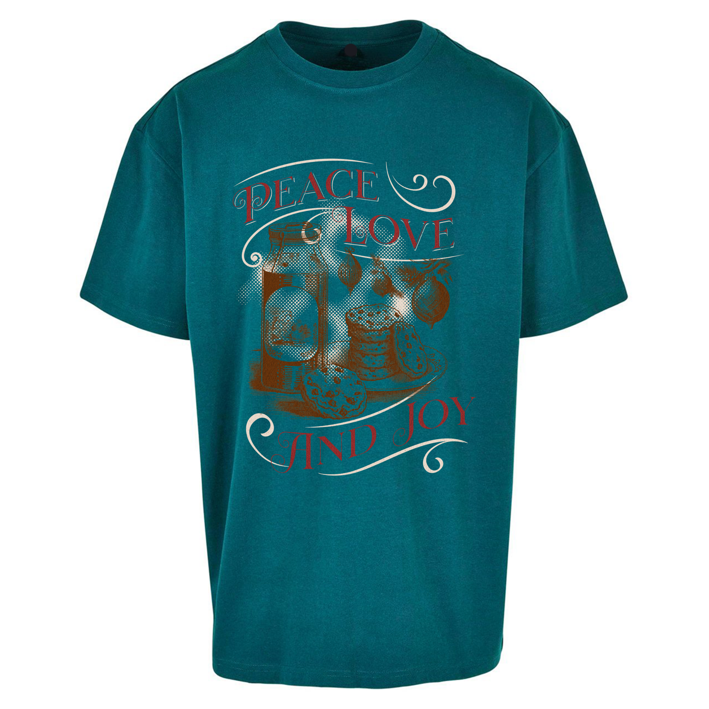 Peace Love And Joy Christmas Oversized T Shirts