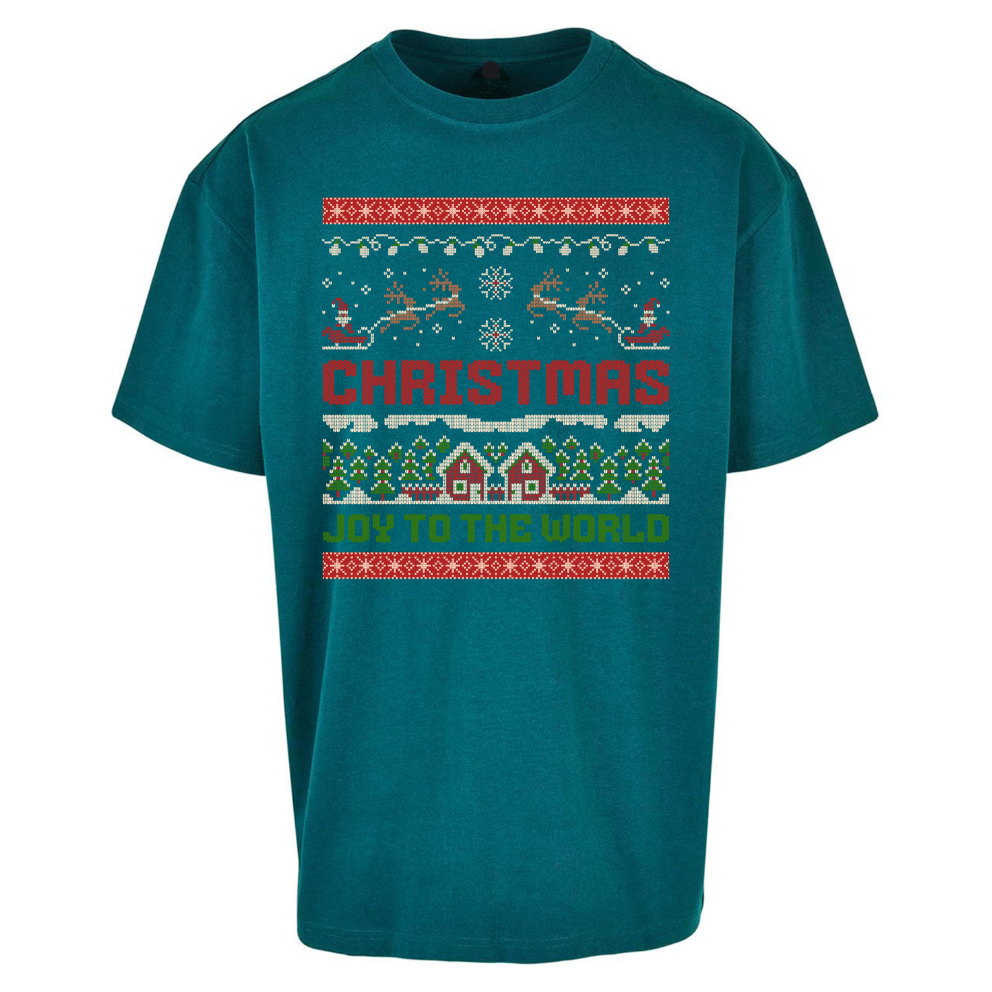 Christmas Joy to the World Christmas Oversized T Shirts