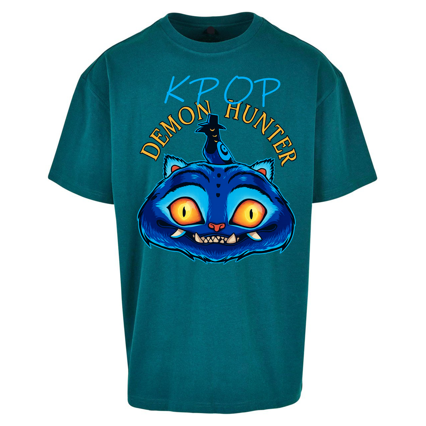 Kpop Demon Hunter Derpy Tiger Oversized T Shirts