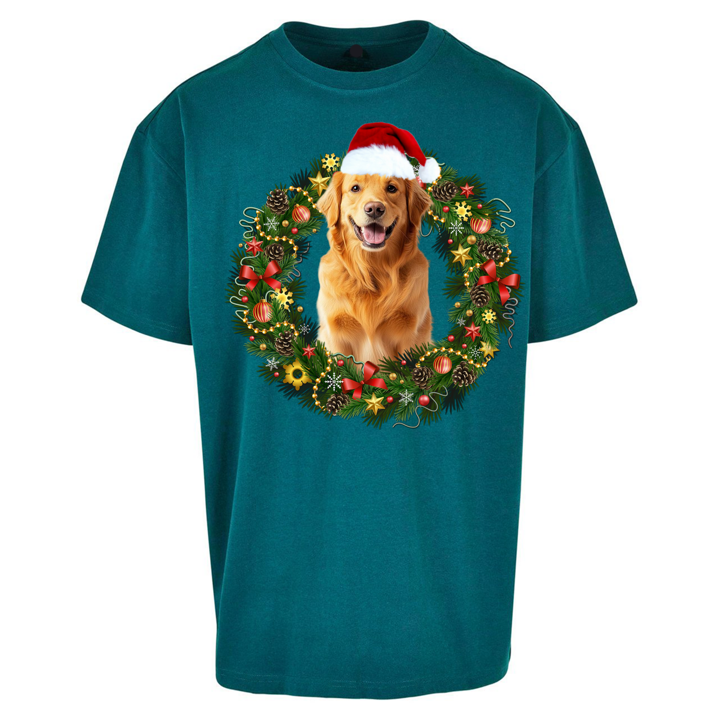 Dog Christmas Oversized T Shirts