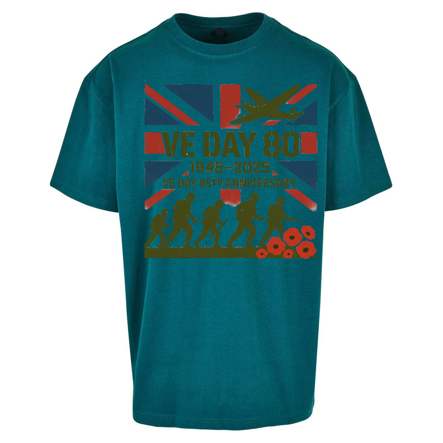 VE Day 80th Anniversary 1945 2025 Oversized T Shirts