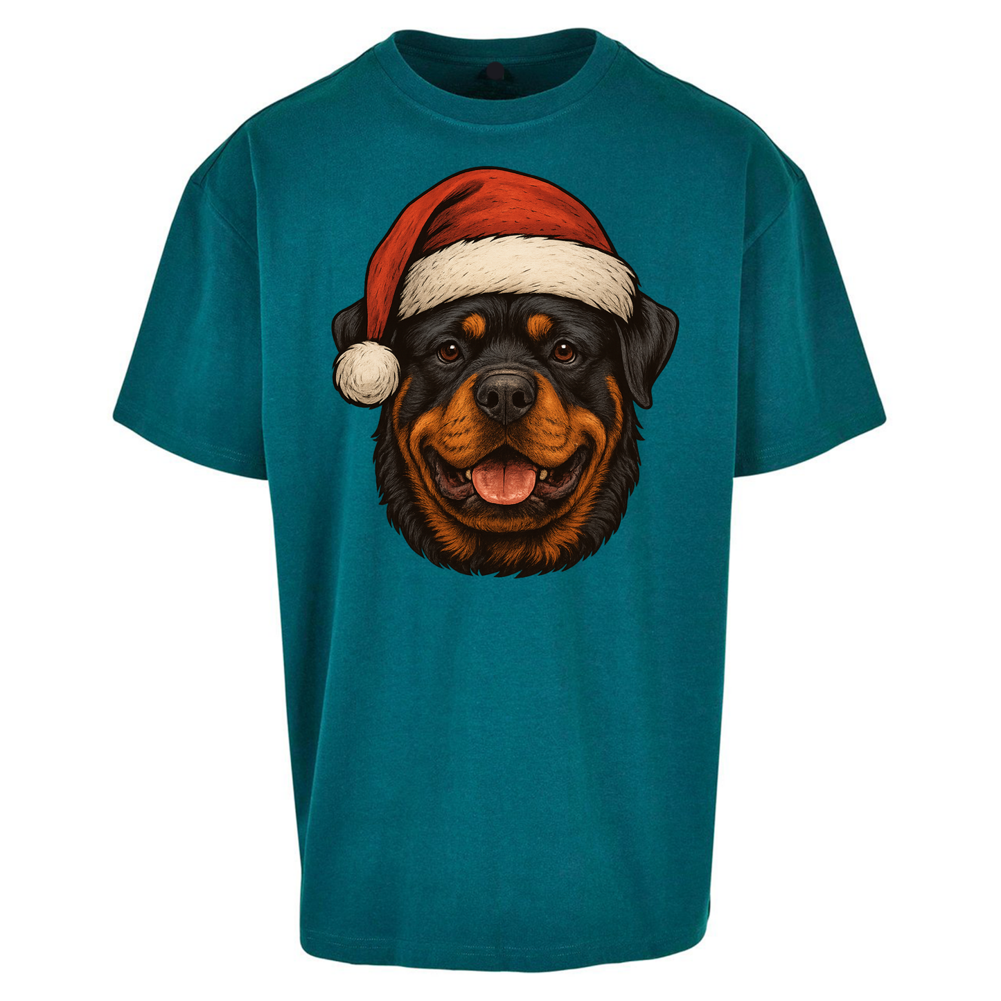 Rottweiler Christmas Oversized T Shirts