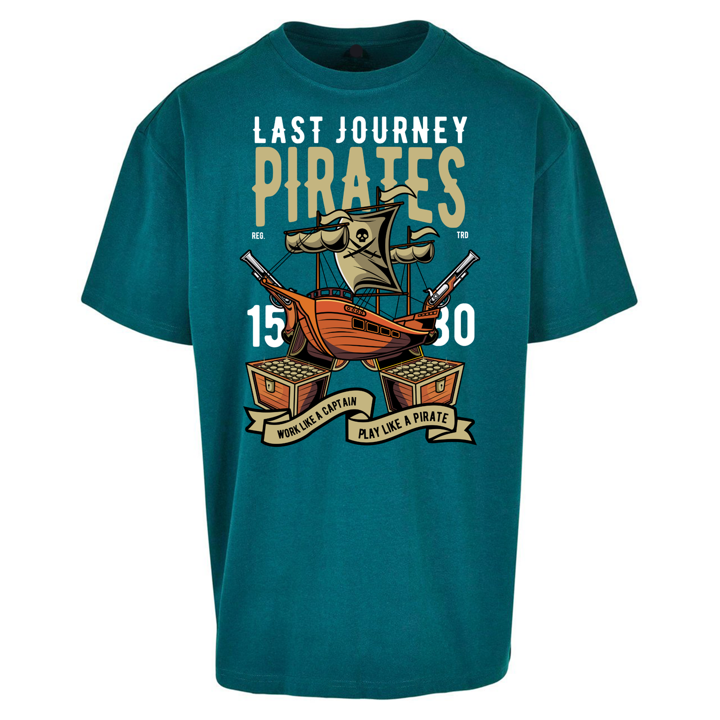Last Journey Pirates Oversized T Shirts