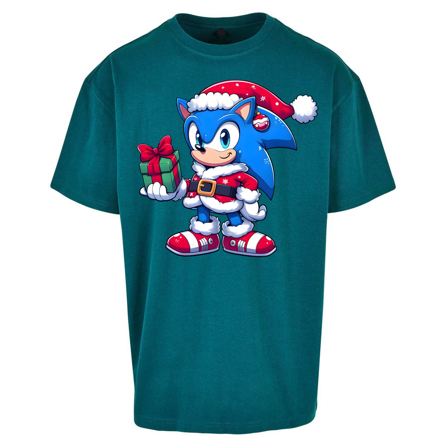 Sonic The Hedgehog Santa Oversized T Shirts