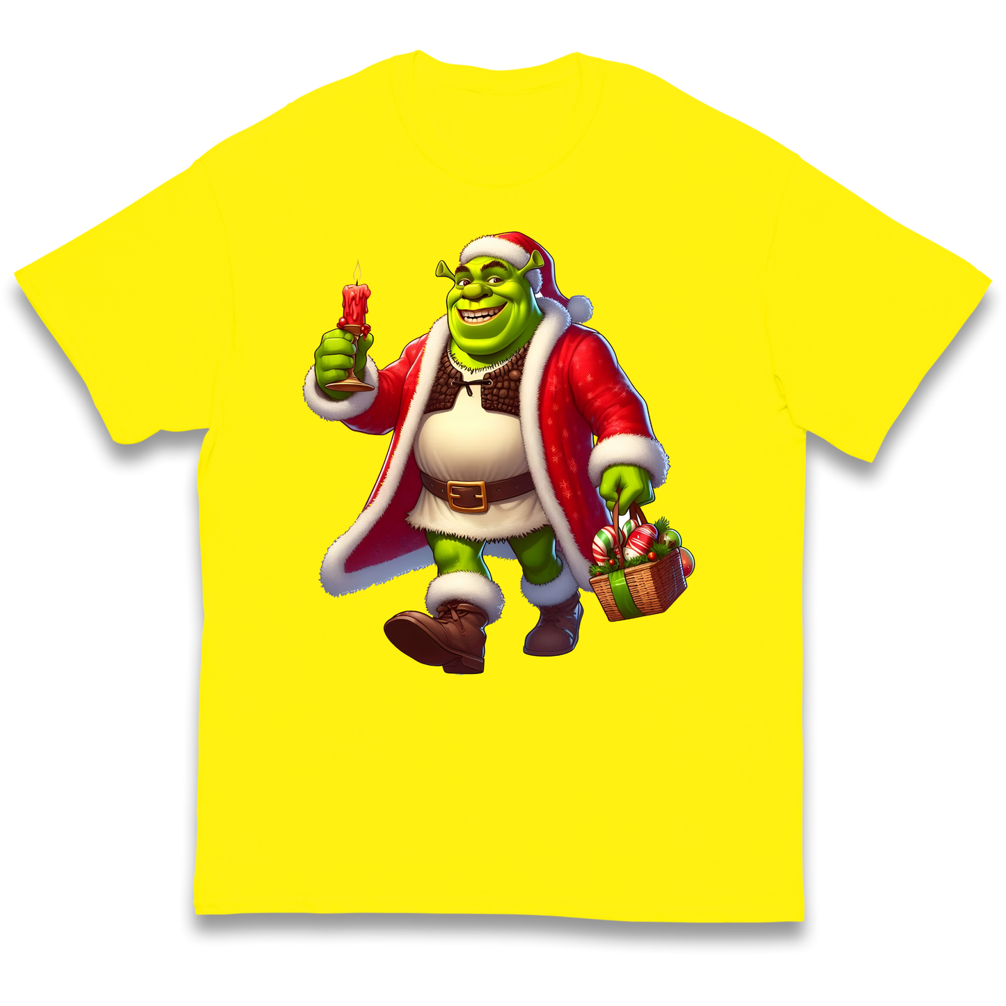 Shrek Santa Candle kids t shirt