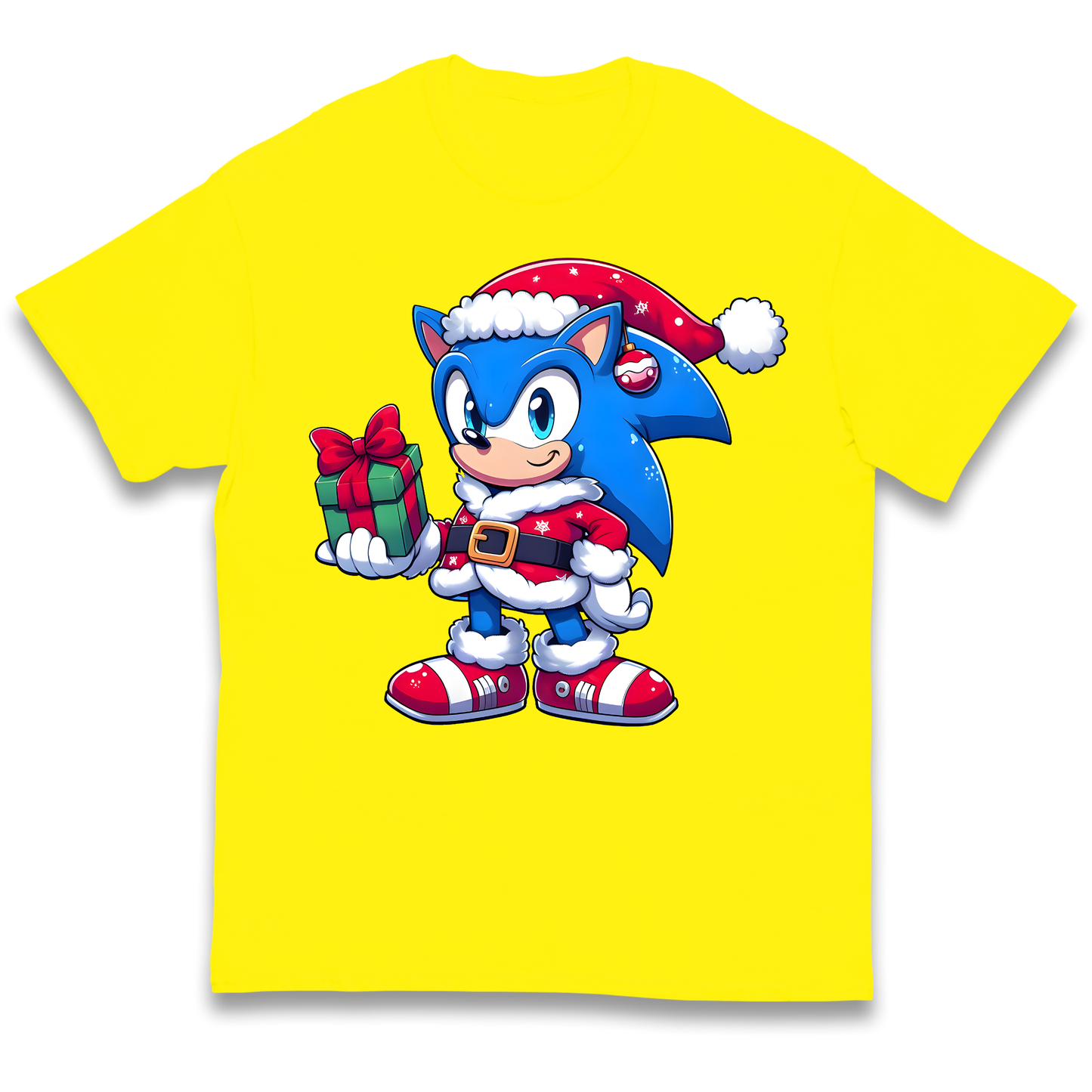 Sonic The Hedgehog Santa kids t shirt