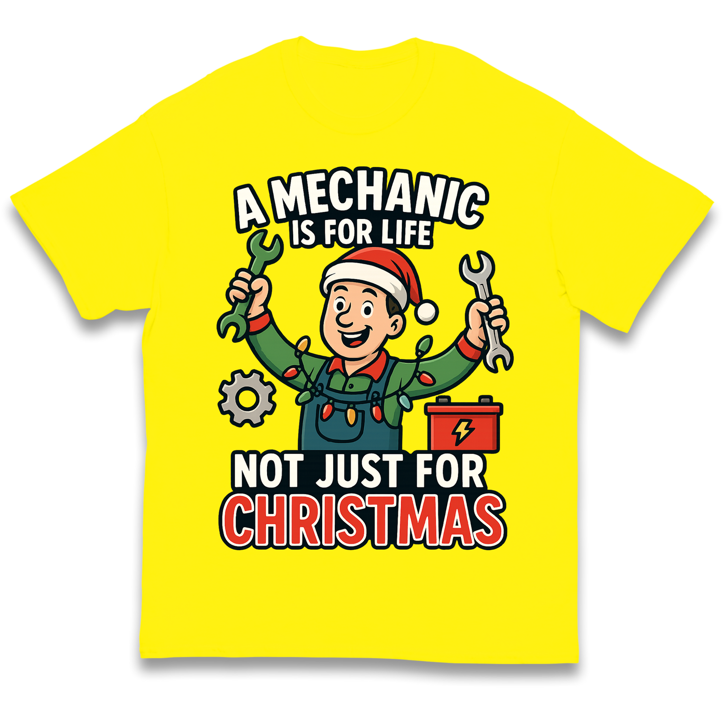 Mechanic Christmas Kids T Shirt