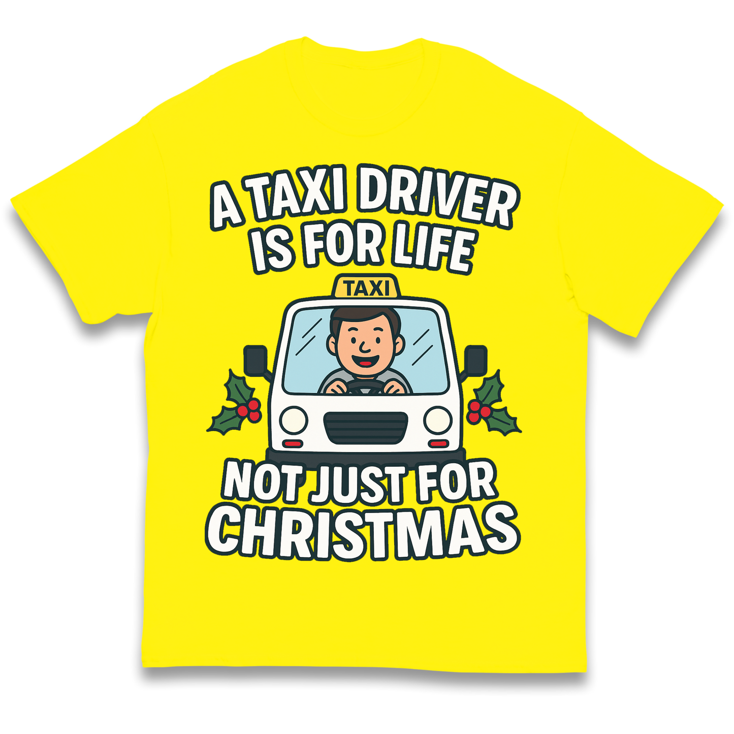 Taxi Driver Christmas Kids T Shirt