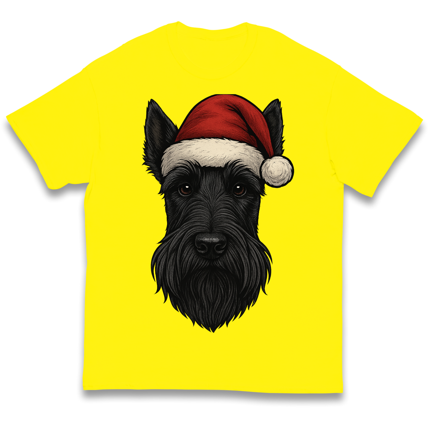 Scottish Terrier Face Christmas kids t shirt