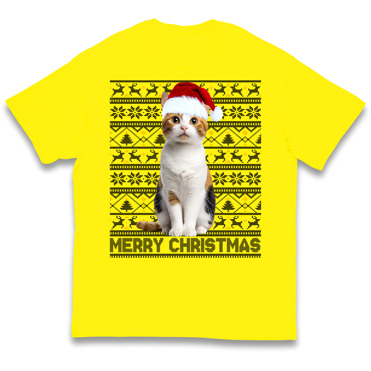 Merry Christmas Cat kids t shirt