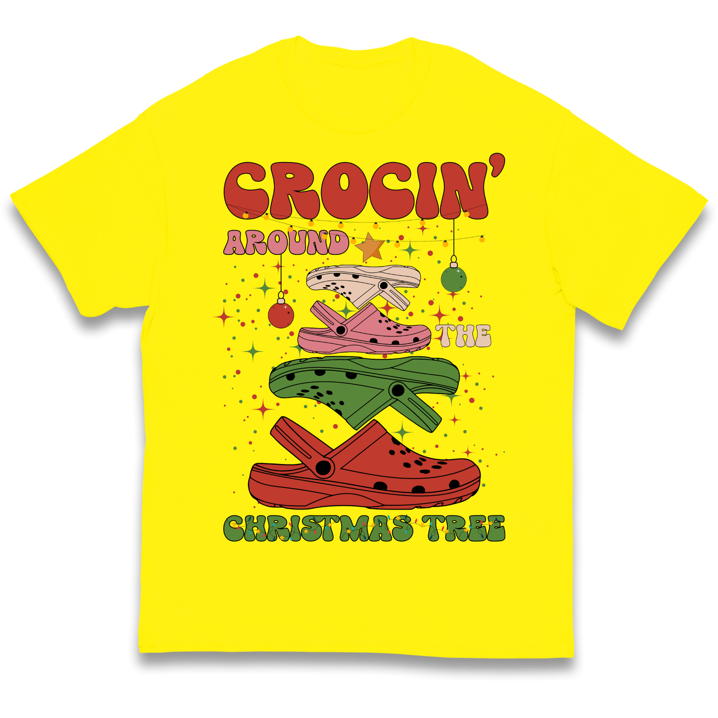Crockin Around the Christmas Tree Christmas kids t shirt