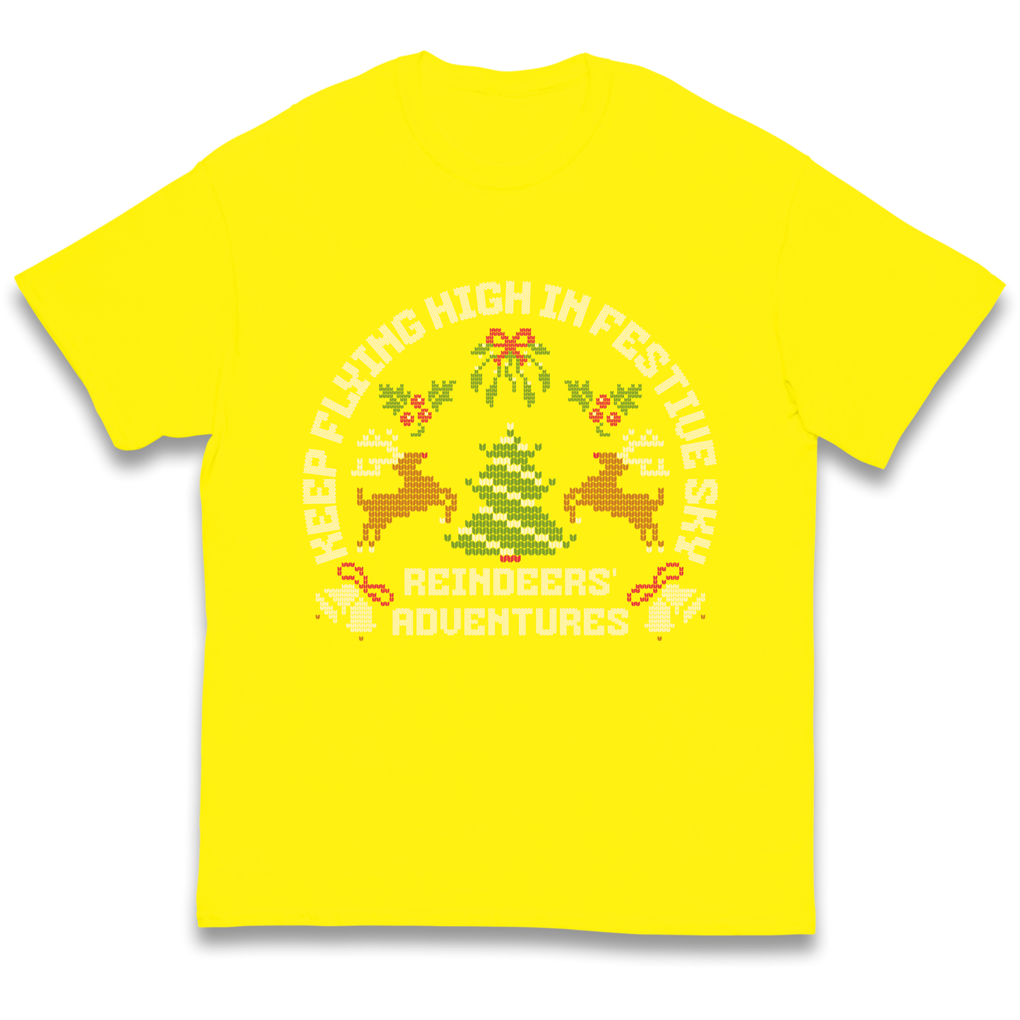 Keep Flying High In Festive Sky Christmas kids t shirt