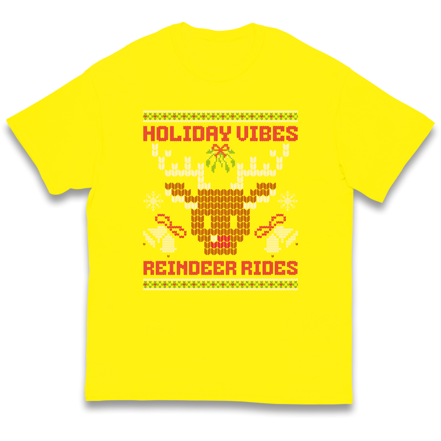 Holiday Vibes Reindeer Rides Christmas kids t shirt