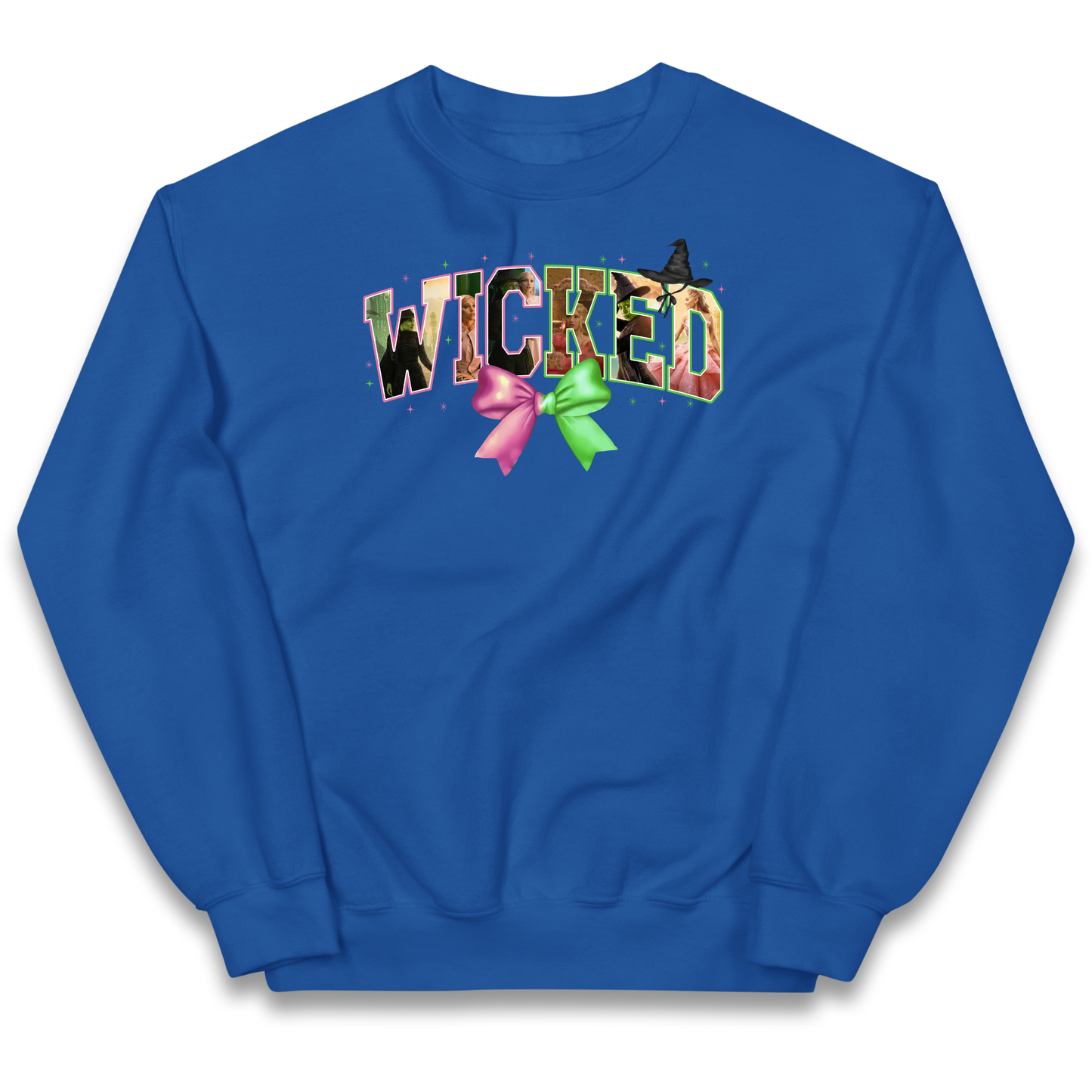 Wicked Pink and Green Bow Kids Jumper