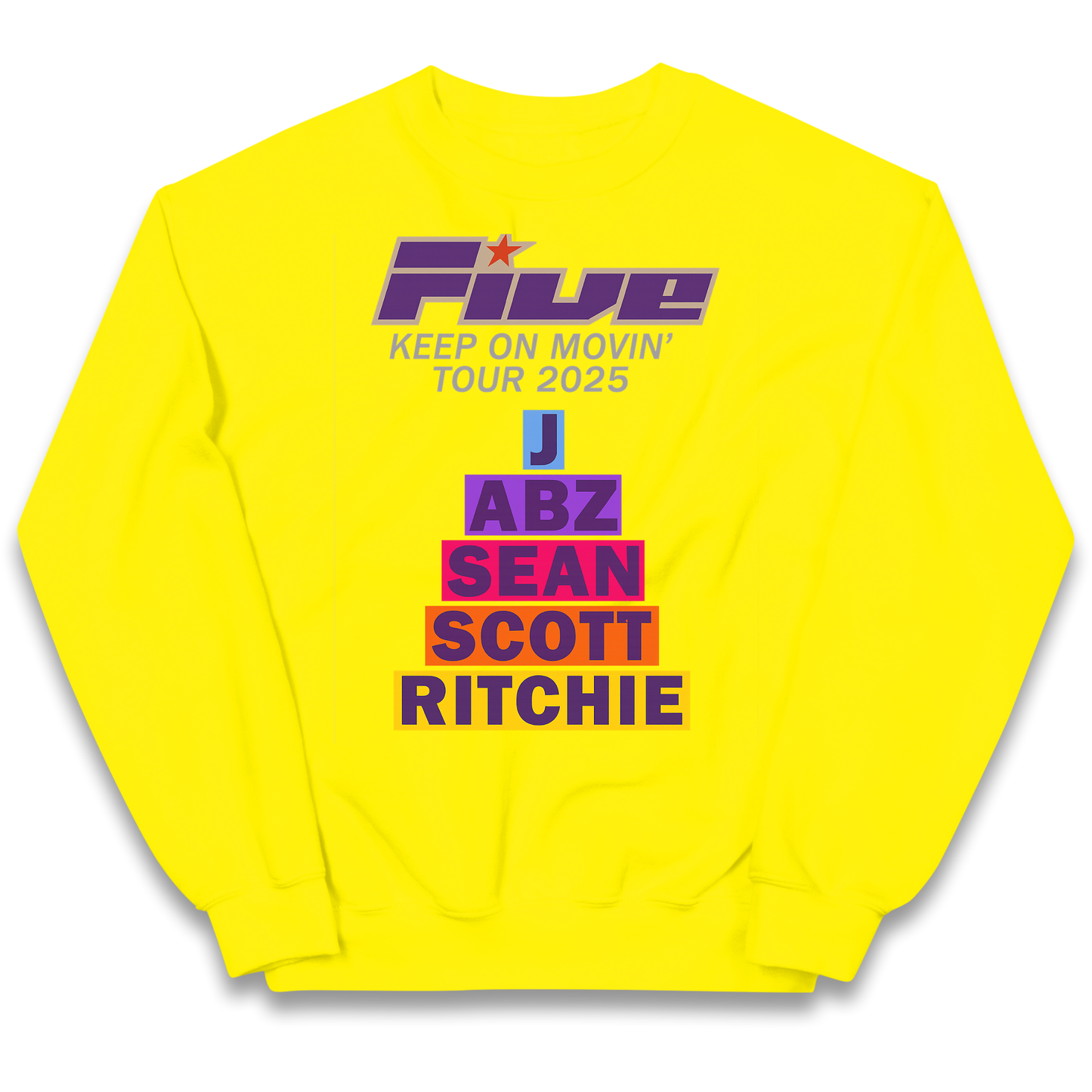 Five Keep On Movin' Tour 2025 kids sweatshirt