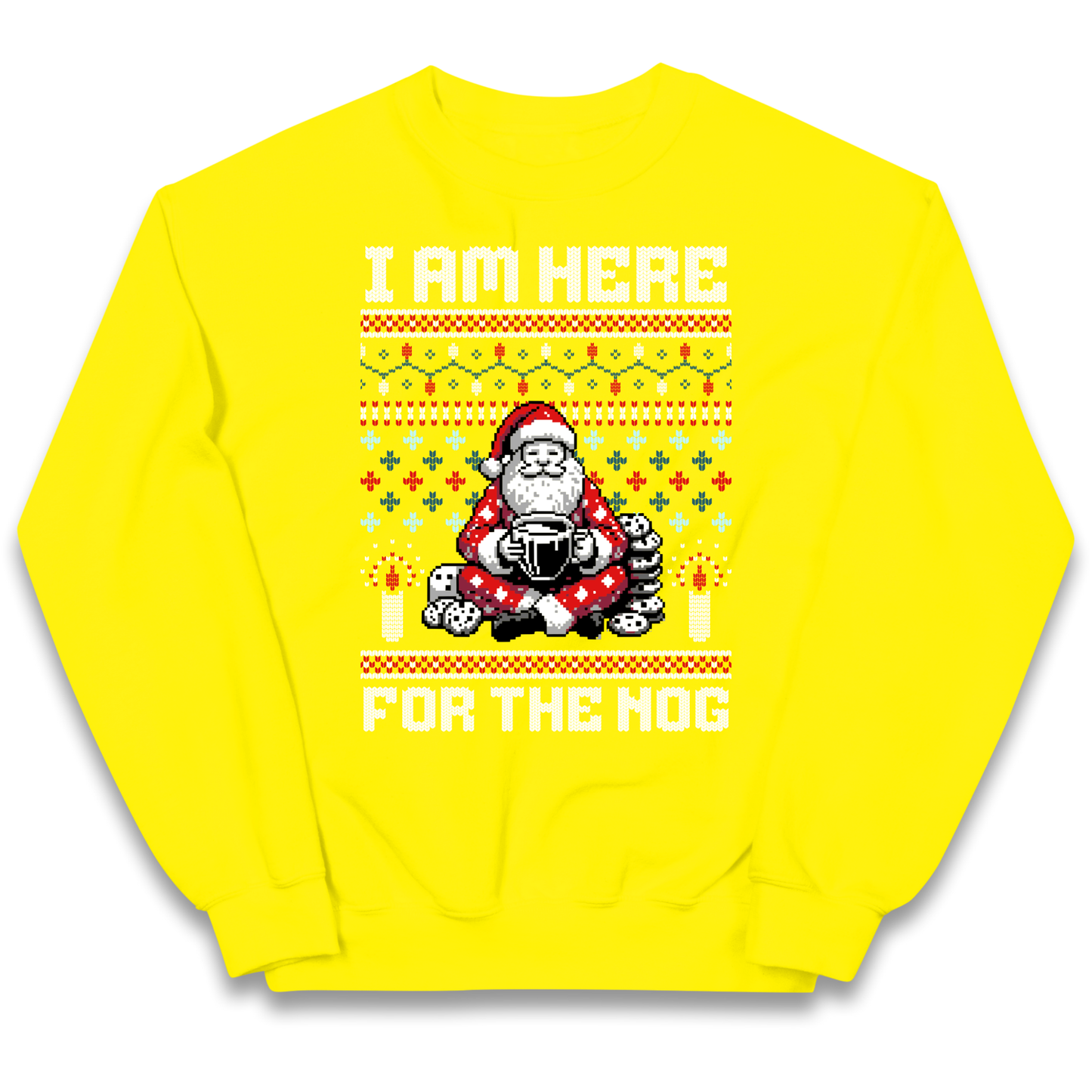 I am Here For The Nog Christmas kids sweatshirt