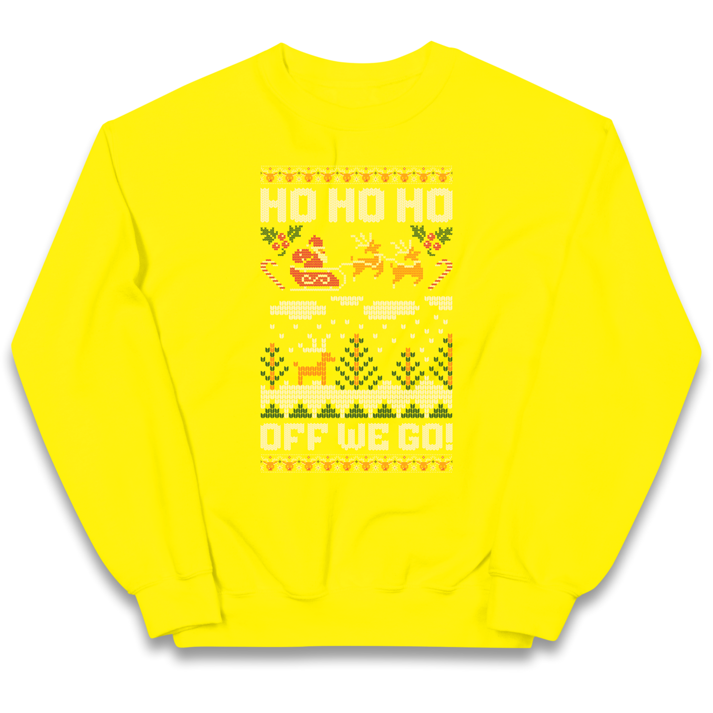 Have Yourself a HO HO HO Off we Go Christmas kids sweatshirt