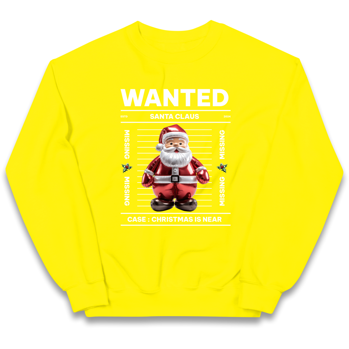 Wanted Santa Claus Christmas kids sweatshirt