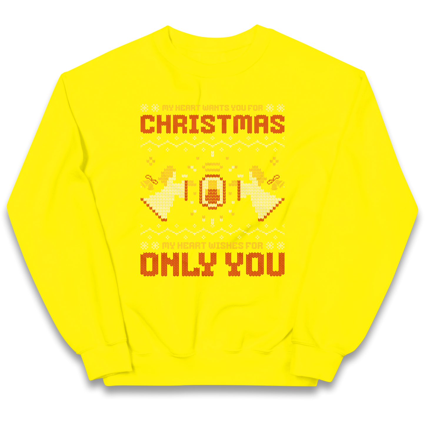 My Heart Wants You For Christmas Only You Christmas kids sweatshirt