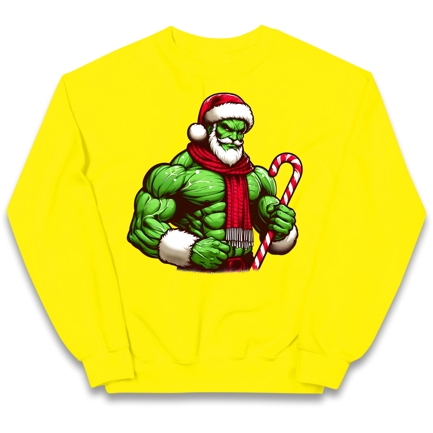 The Hulk Candy Cane Santa kids sweatshirt