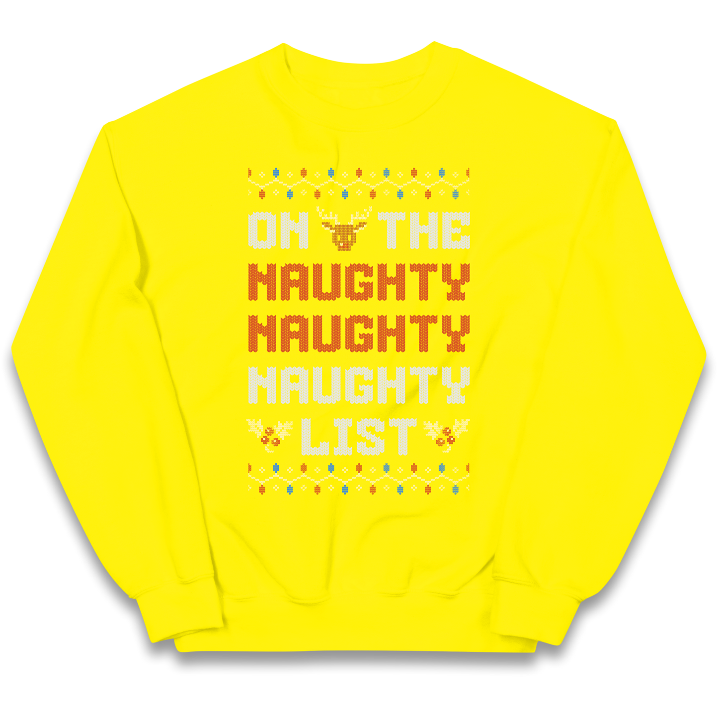 On The Naughty Naughty Naughty List Christmas kids sweatshirt