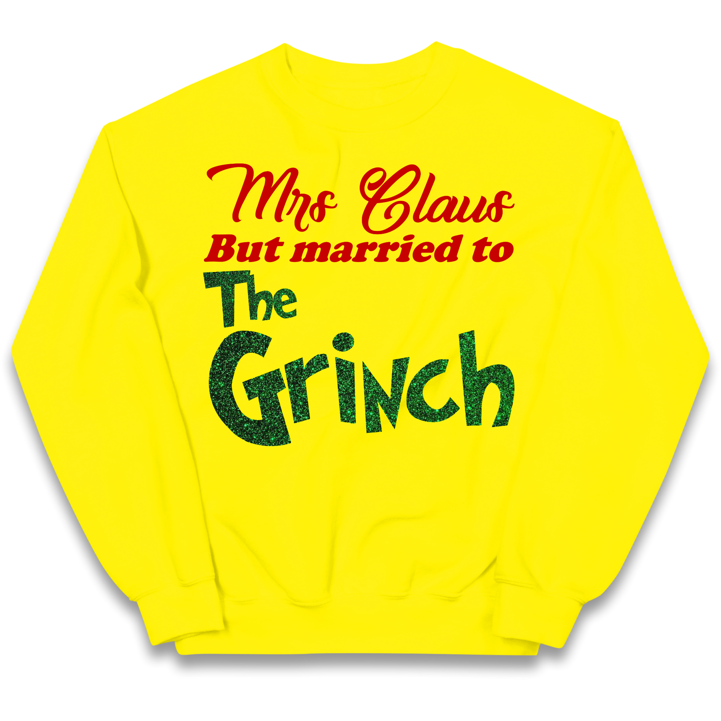 Mrs Claus But Married To The Grinch Christmas kids sweatshirt