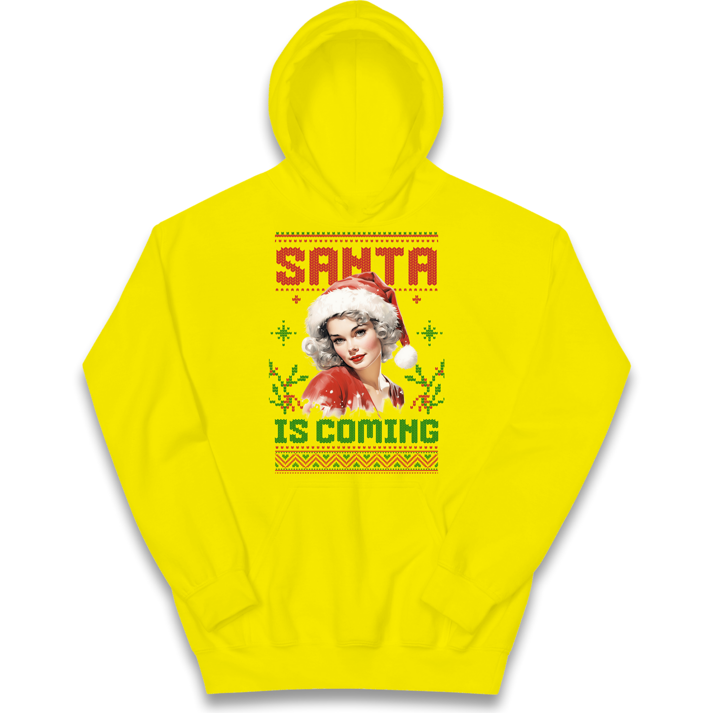 Santa is Coming Christmas kids hoodie
