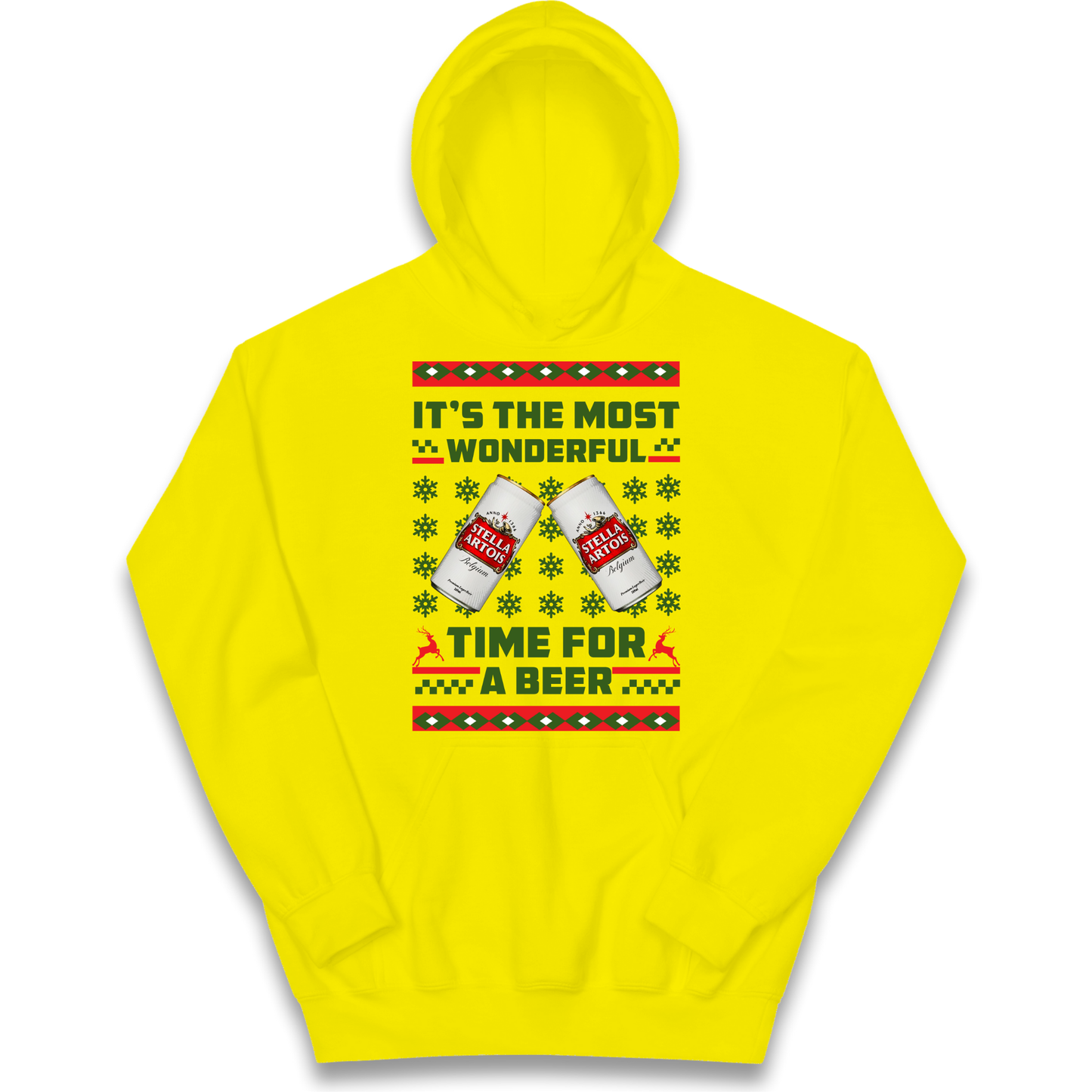 Its The Most Wonderful Time for A Beer Stella Christmas kids hoodie