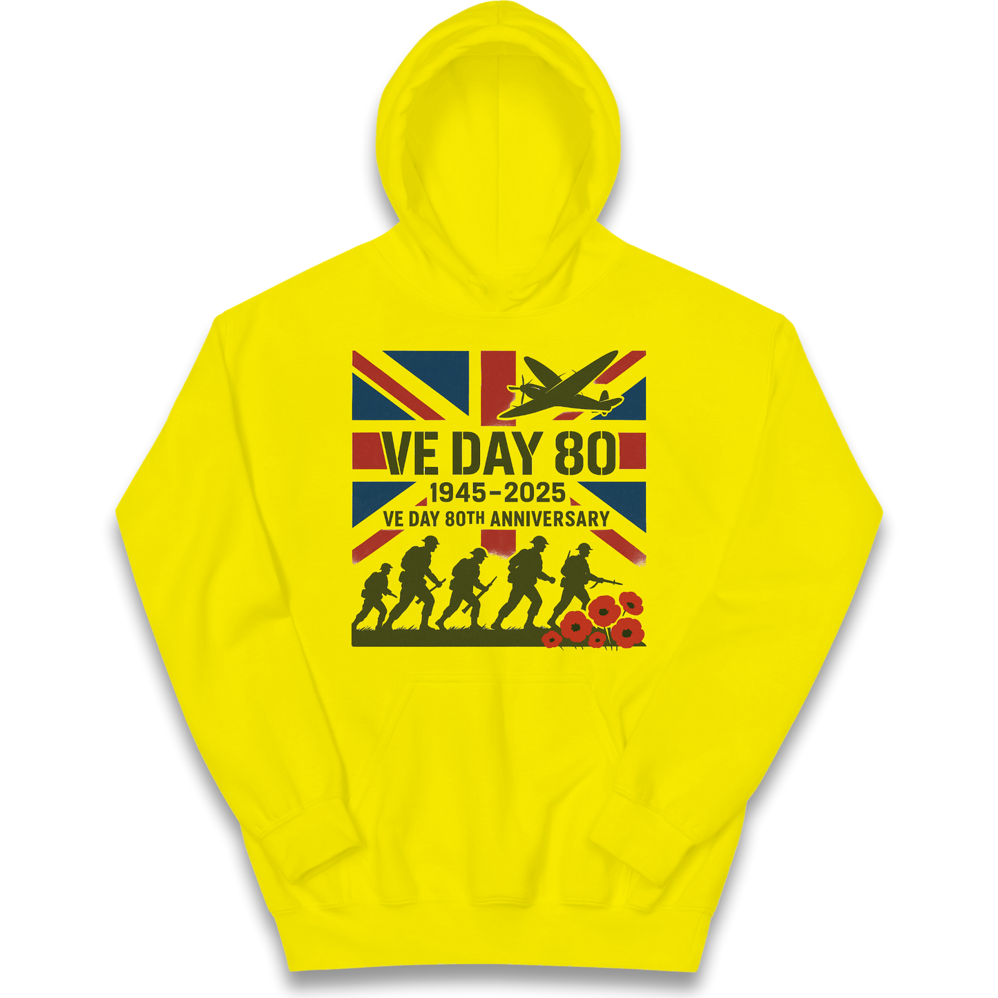 VE Day 80th Anniversary 1945 2025 kids hoodie