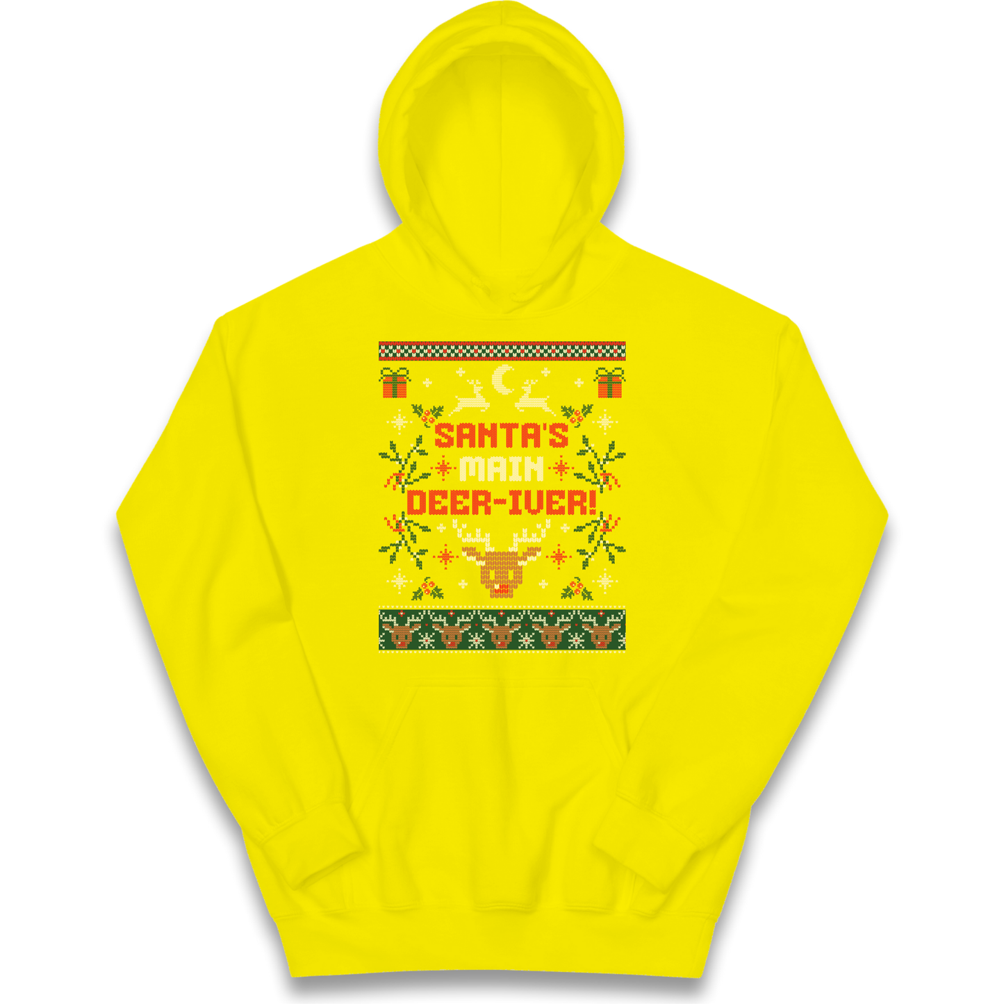 Santas Main Deer iver Christmas kids hoodie