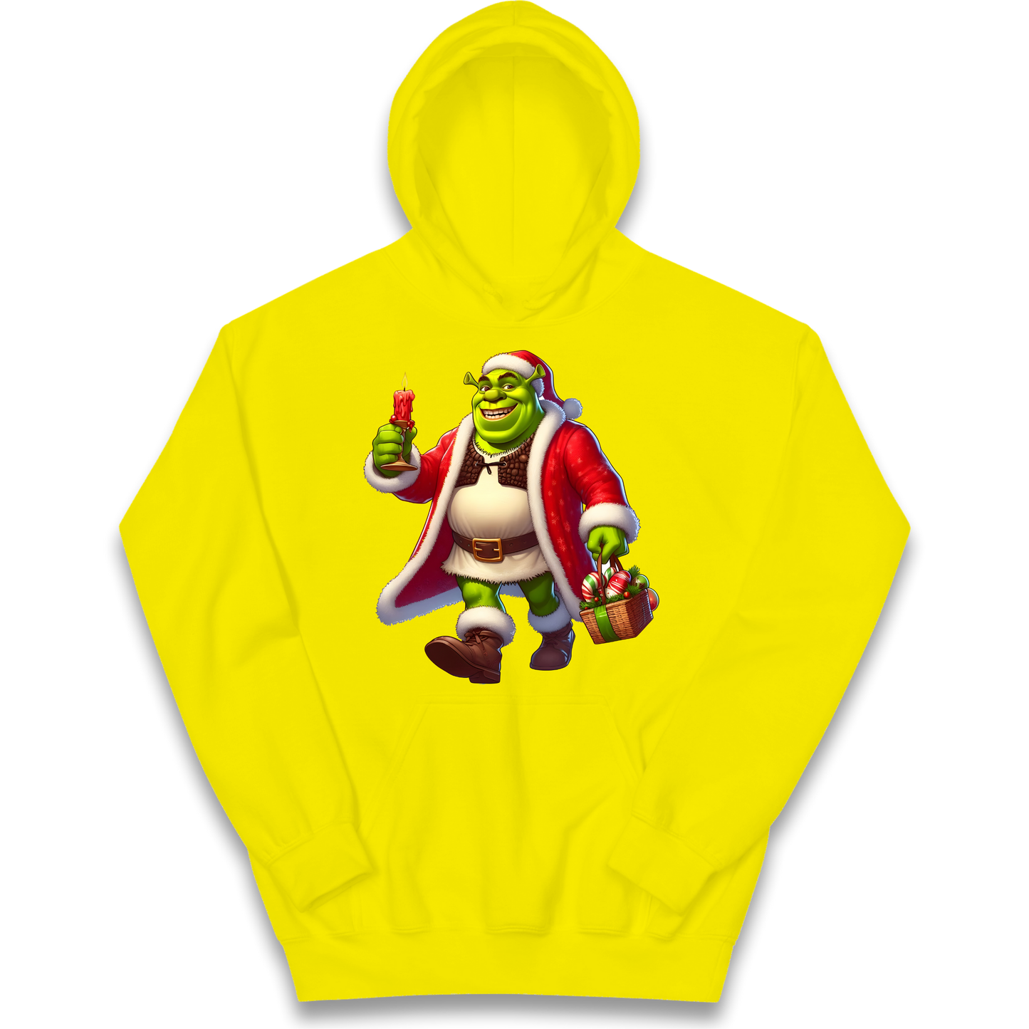 Shrek Santa Candle kids hoodie