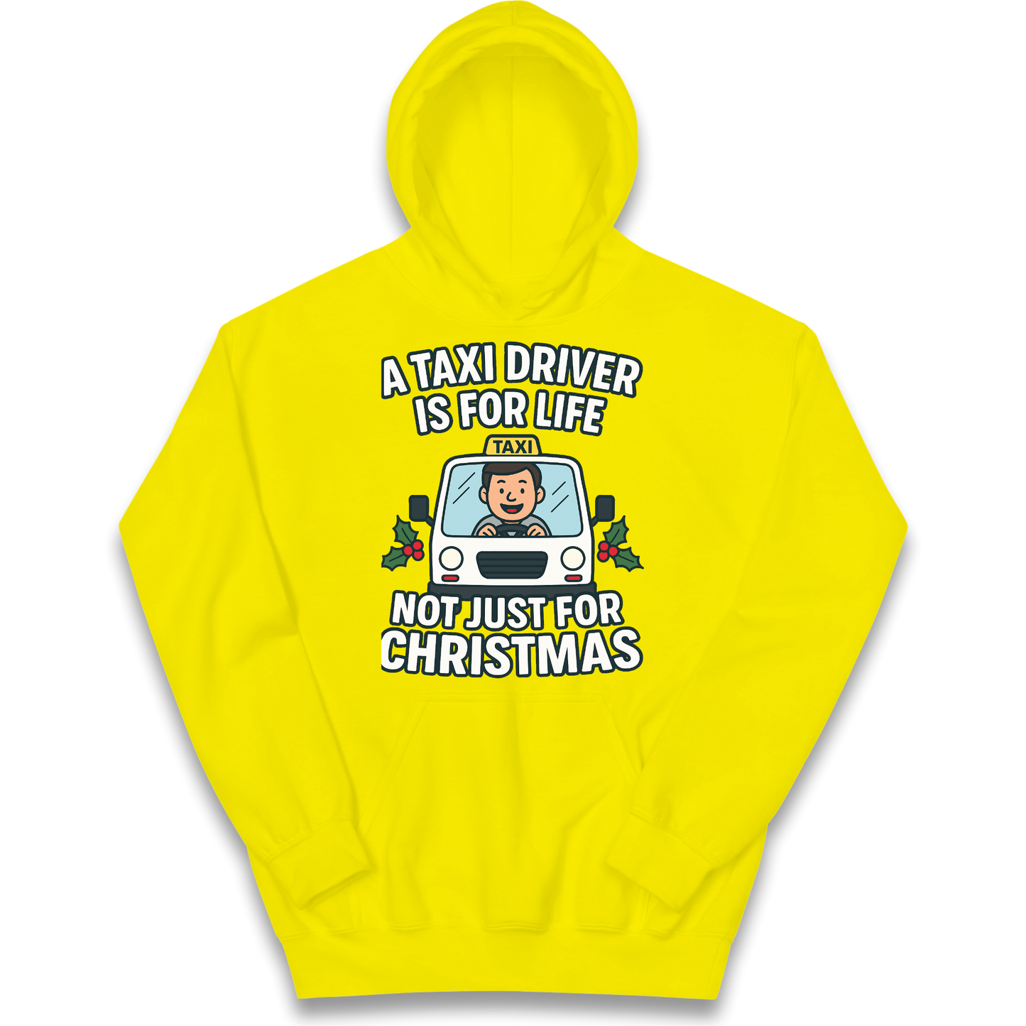 Taxi Driver Christmas Kids Hoodie
