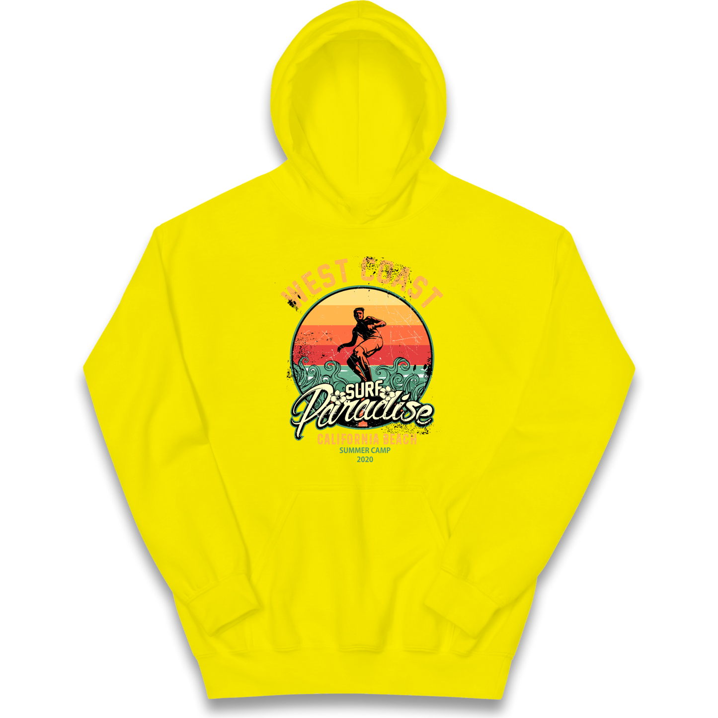 West Coast Surf Paradise kids hoodie