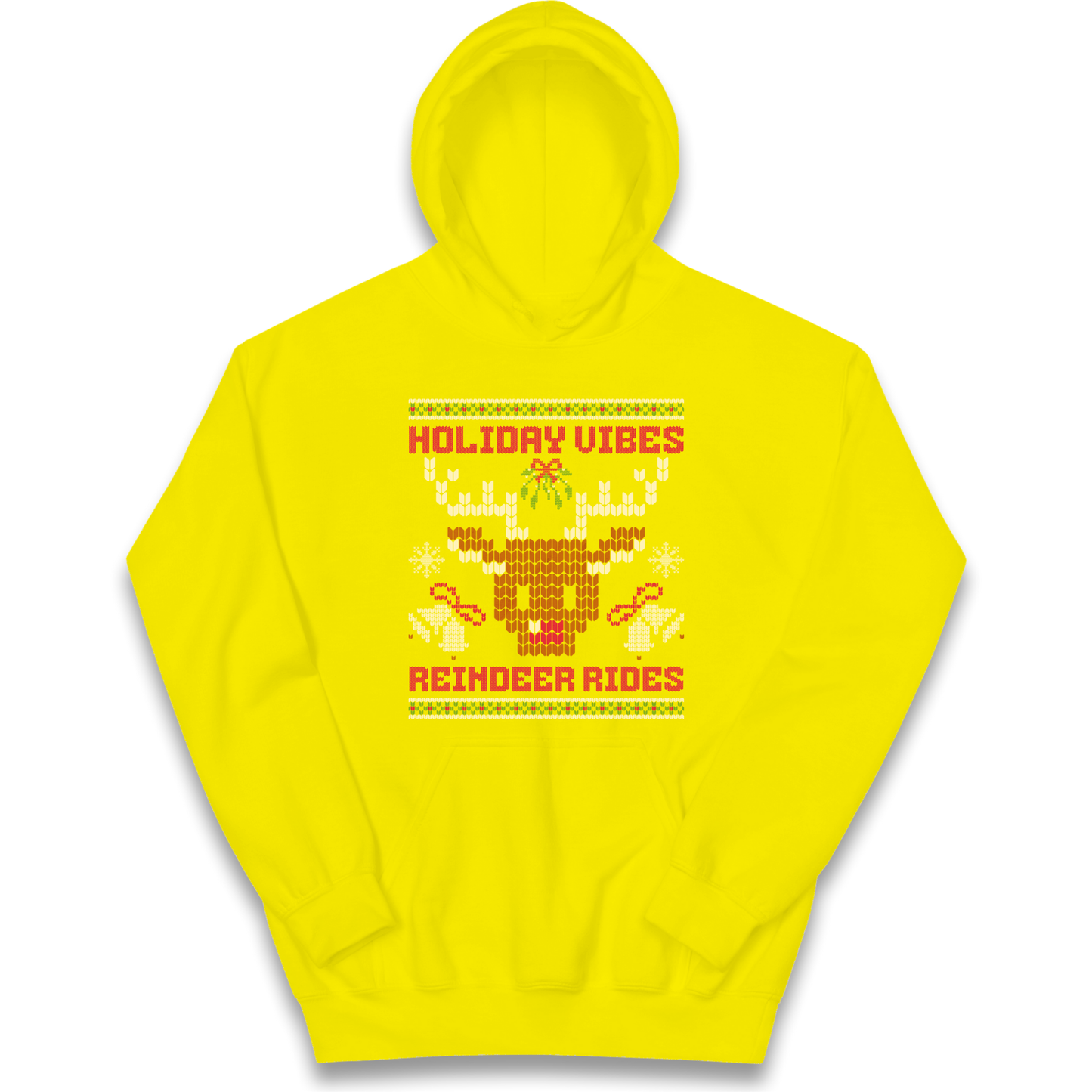Holiday Vibes Reindeer Rides Christmas kids hoodie
