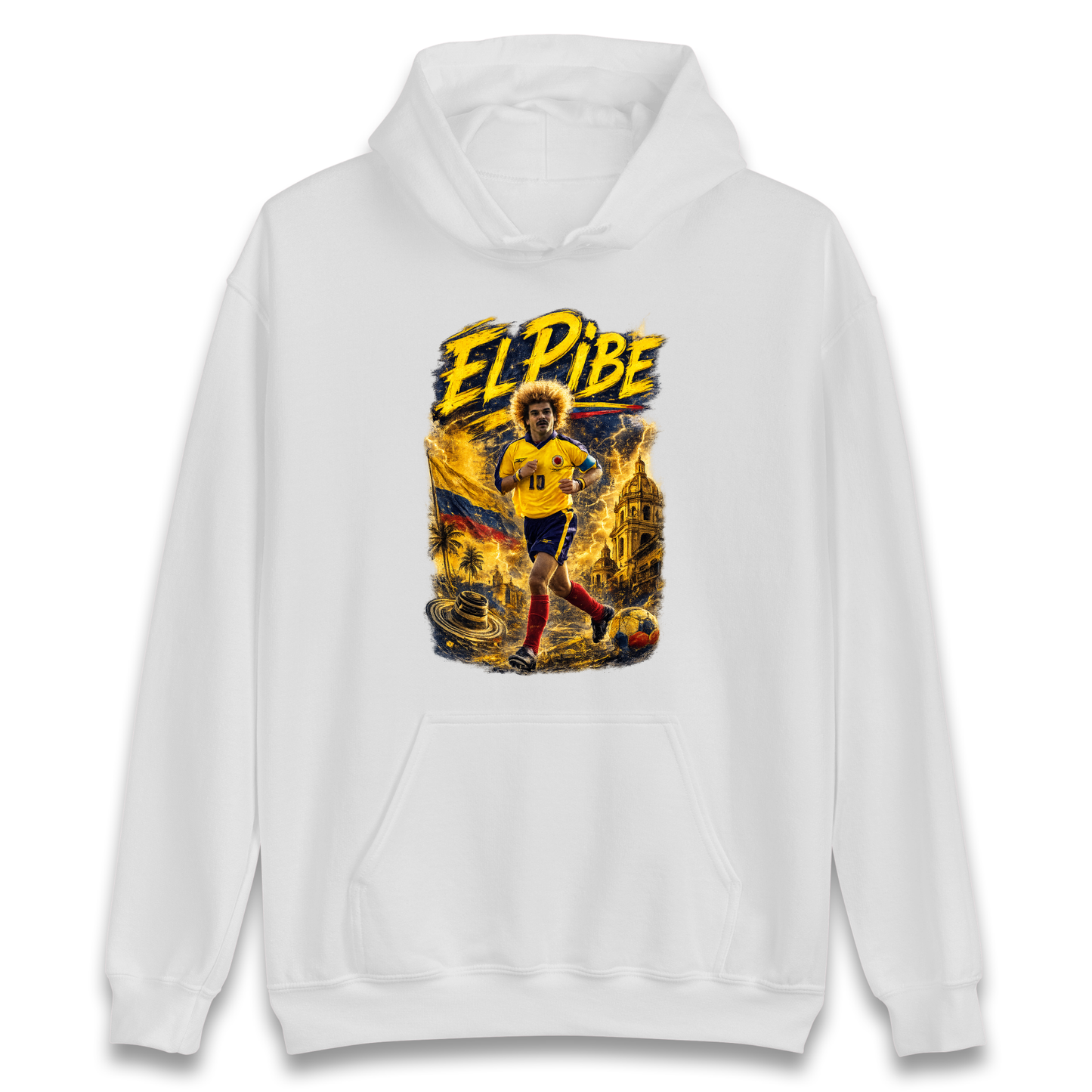 Carlos Valderrama Colombia Football Hoodie