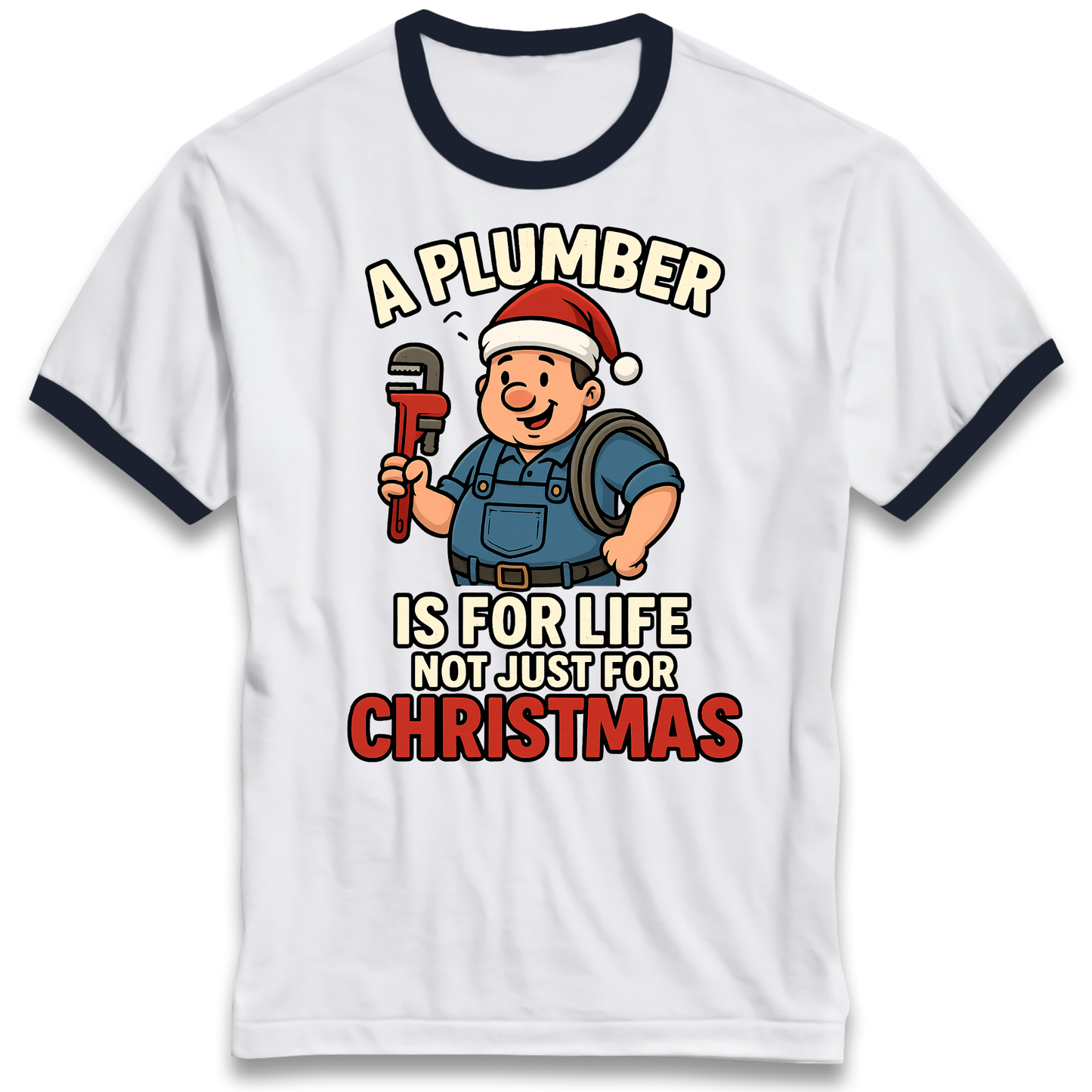 Plumber Christmas Ringer T Shirt
