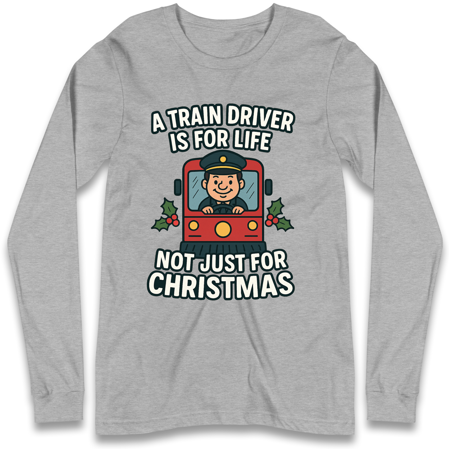 Train Driver Christmas Longsleeve T Shirt