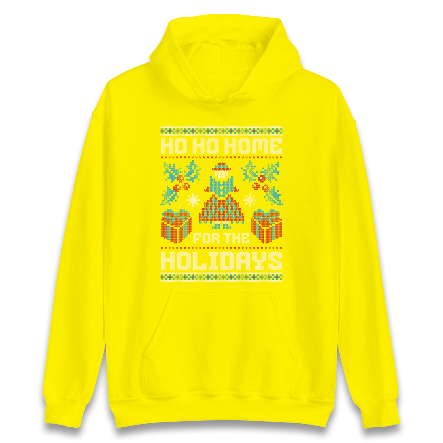 HO HO Home For the Holidays Christmas Hoodie
