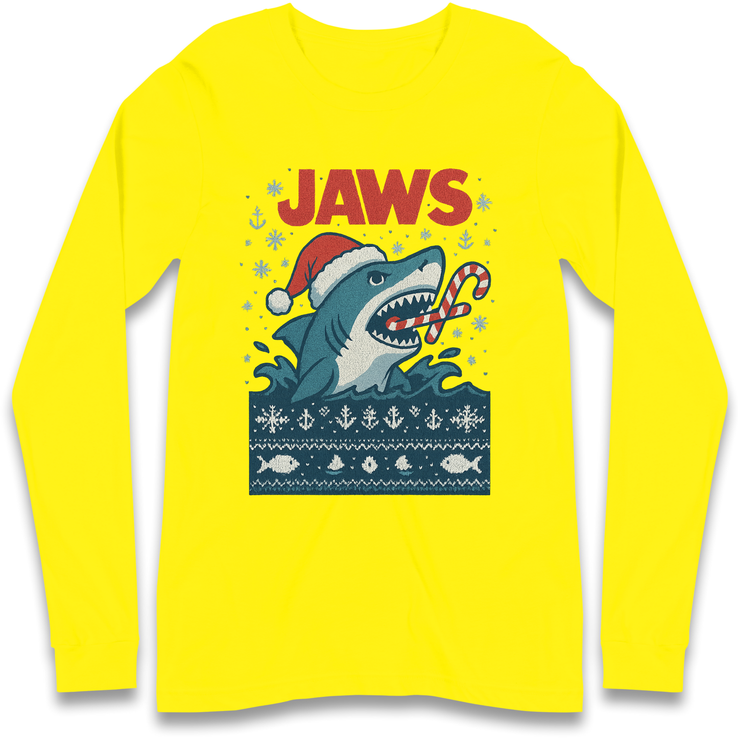 Jaws Christmas Longsleeve T Shirt