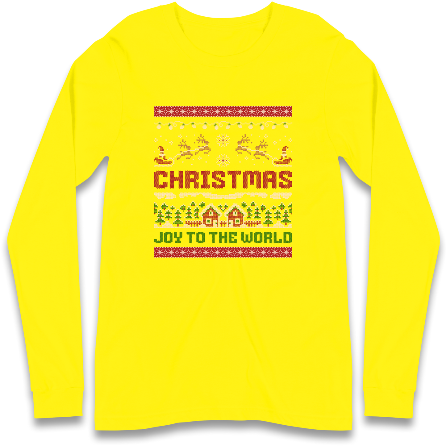 Christmas Joy to the World Christmas Longsleeve T Shirt