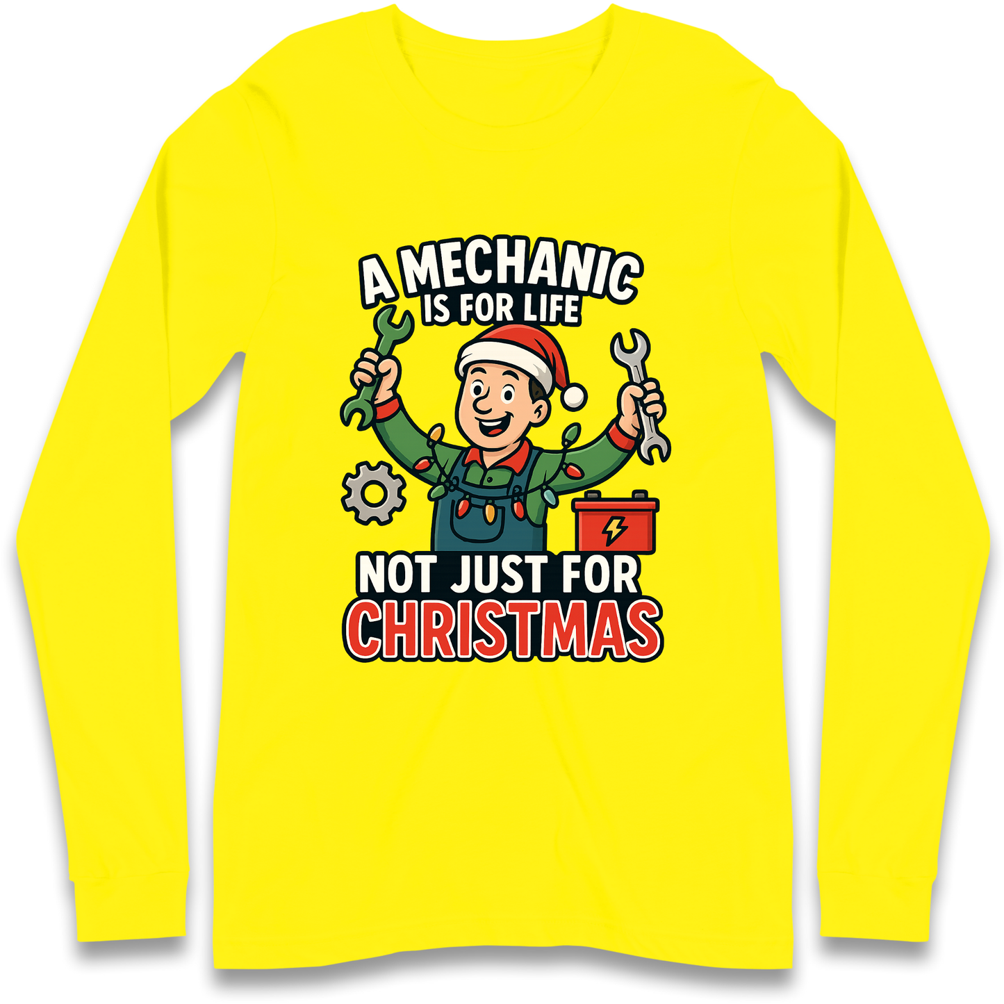 Mechanic Christmas Longsleeve T Shirt