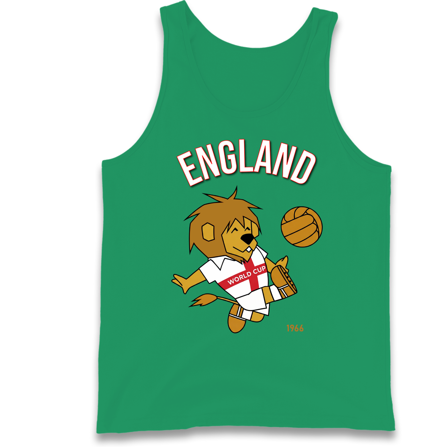 England World Cup Willie 1966 Football Tank Top