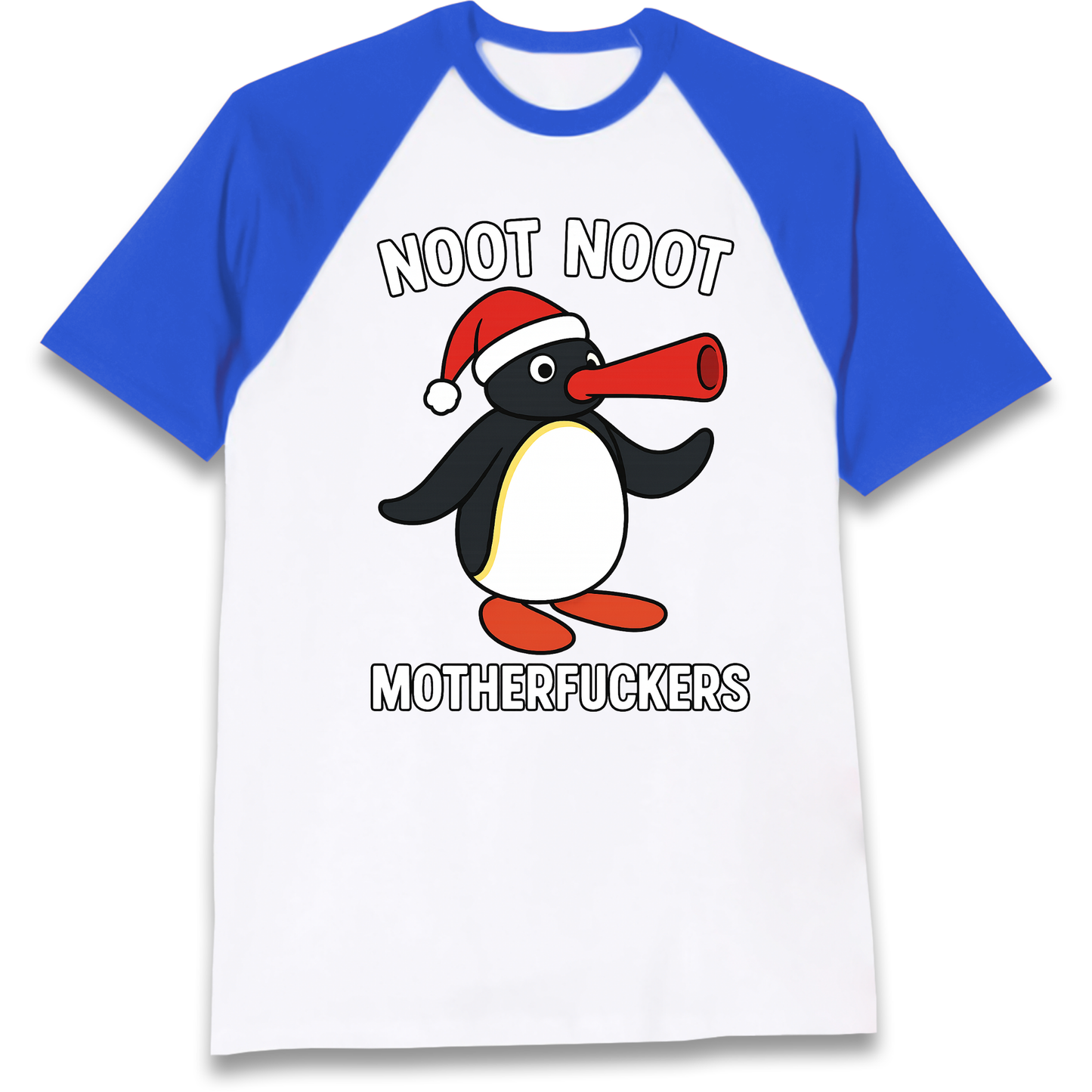 Pingu Christmas Raglan T Shirt
