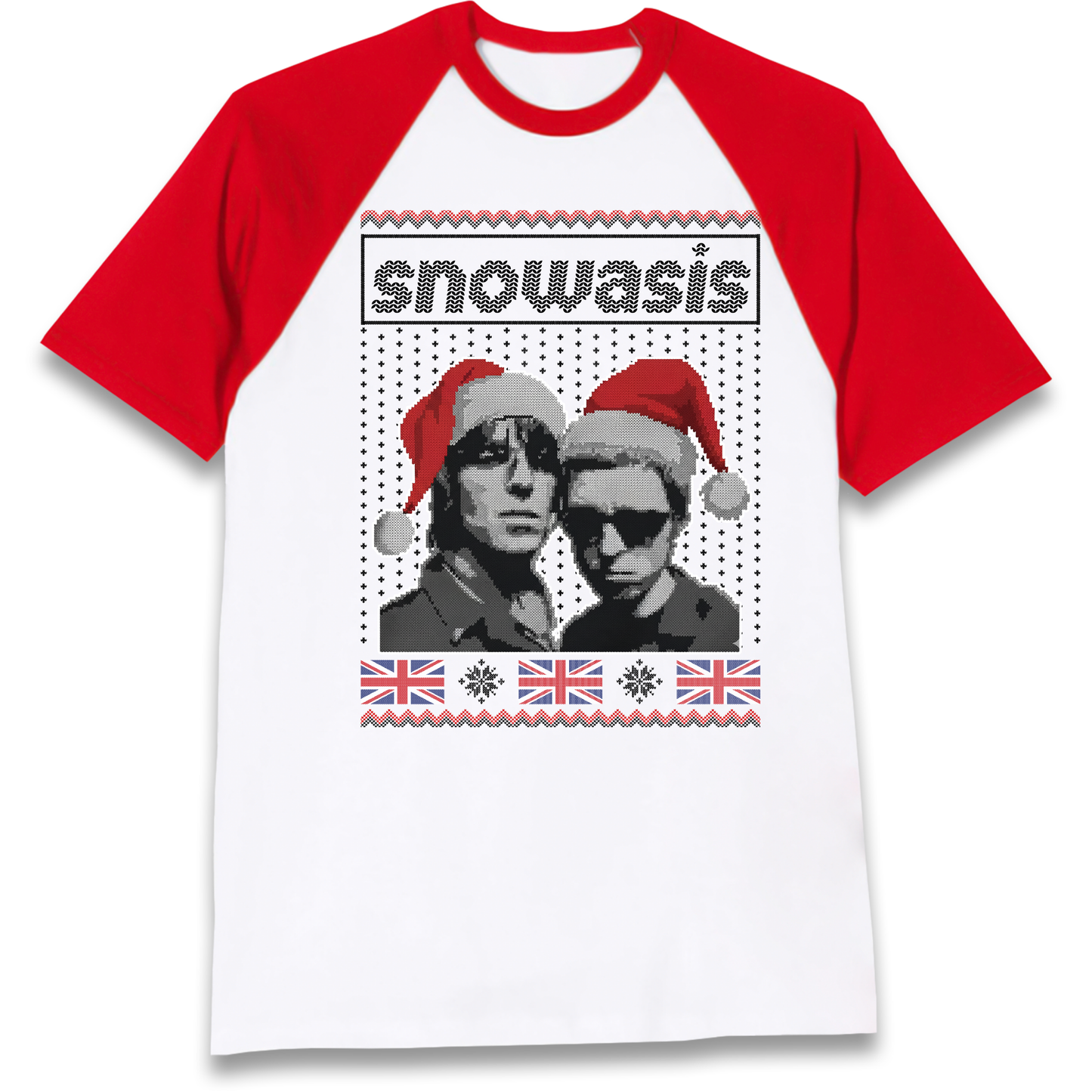 Snowasis Union Jack Christmas Raglan T Shirt
