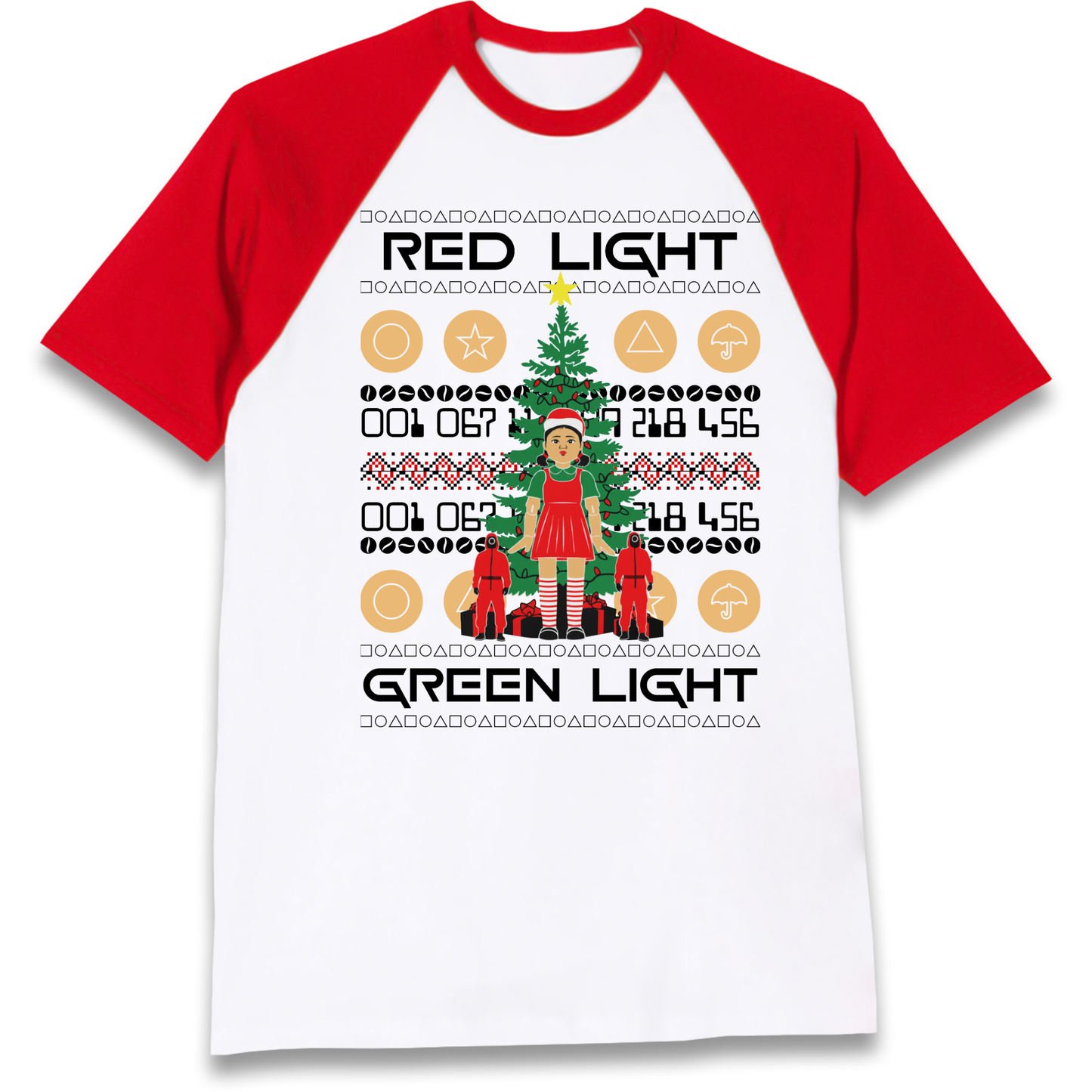 Squid Game Christmas Raglan T Shirt