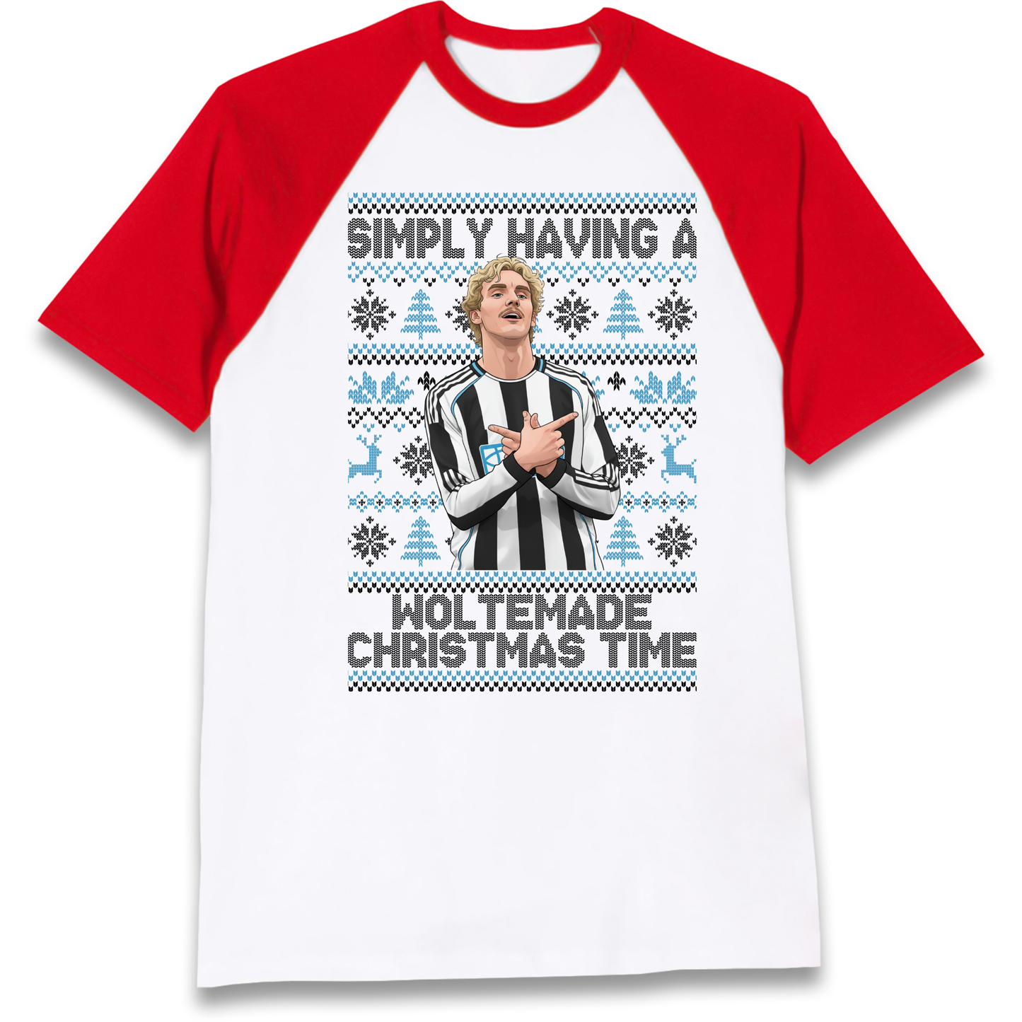 Newcastle united Christmas Raglan T Shirt